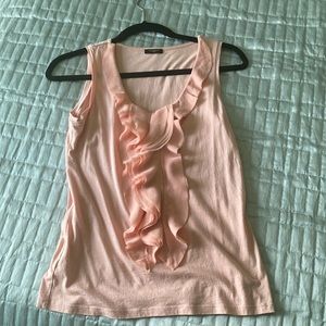 Ann Taylor pink ruffle tank top